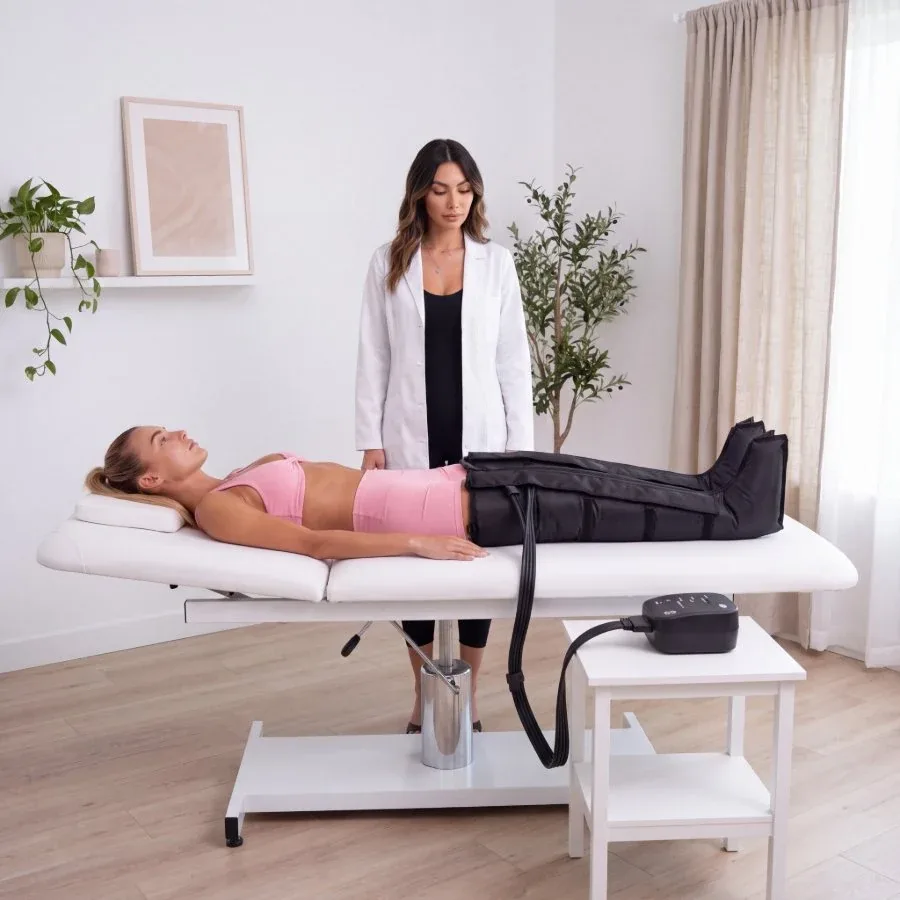 Seduta di pressoterapia con operatore