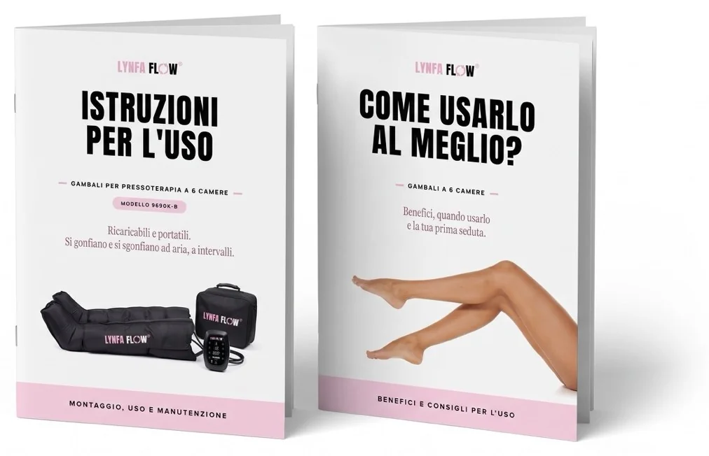 Le due guide stampate LynfaFlow: Istruzioni per l'uso e Come usarlo al meglio